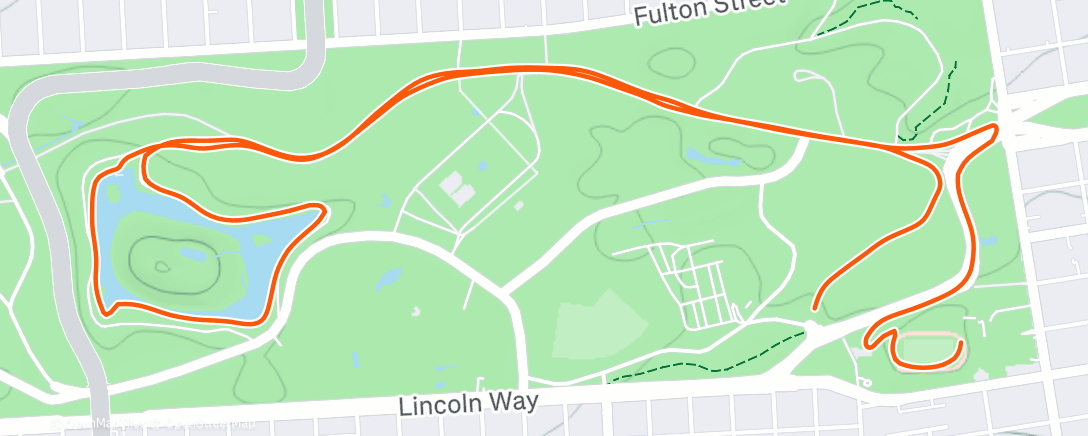 Map of the activity, Morning Run
