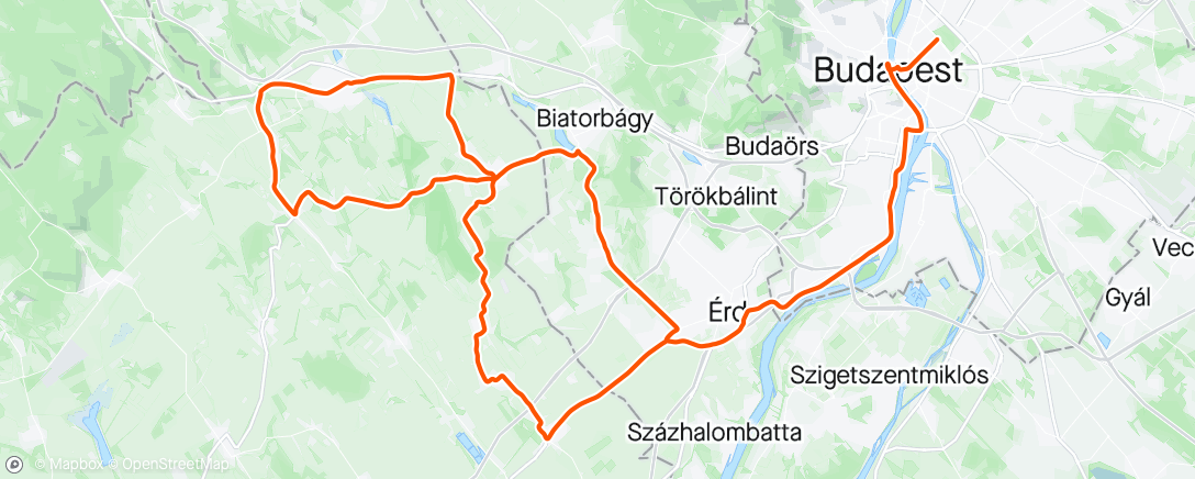 Map of the activity, Tour of Hungary - stage 4