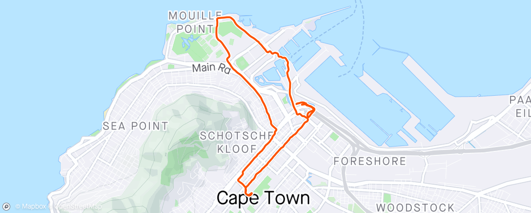 Map of the activity, Cape Town