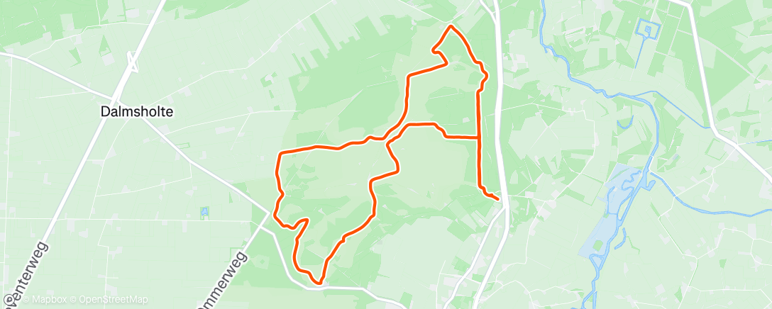 Map of the activity, Middagwandeling