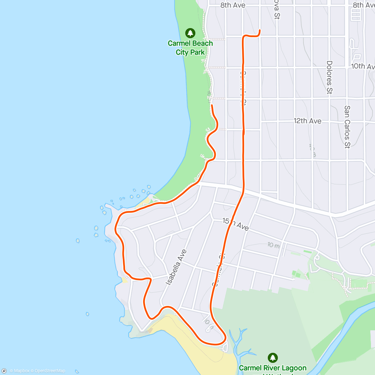 Map of the activity, New bike day