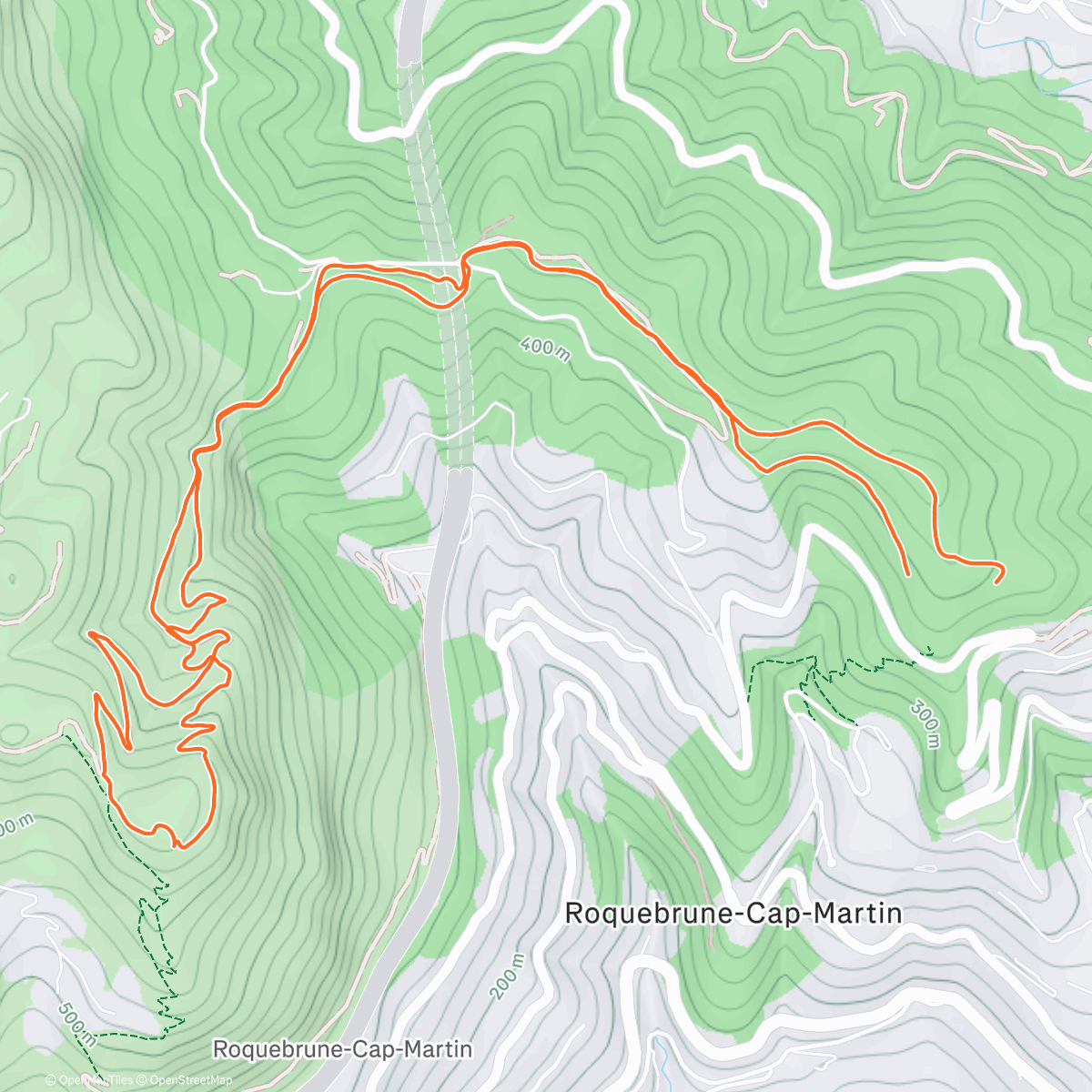 Map of the activity, Trail dans l'après-midi
