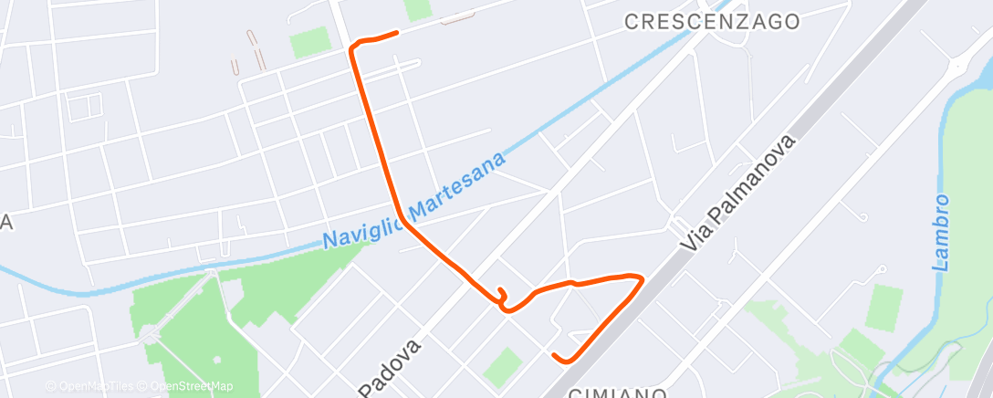 Map of the activity, Sessione di mountain biking mattutina