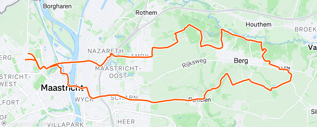 Map of the activity, Lunch Ride