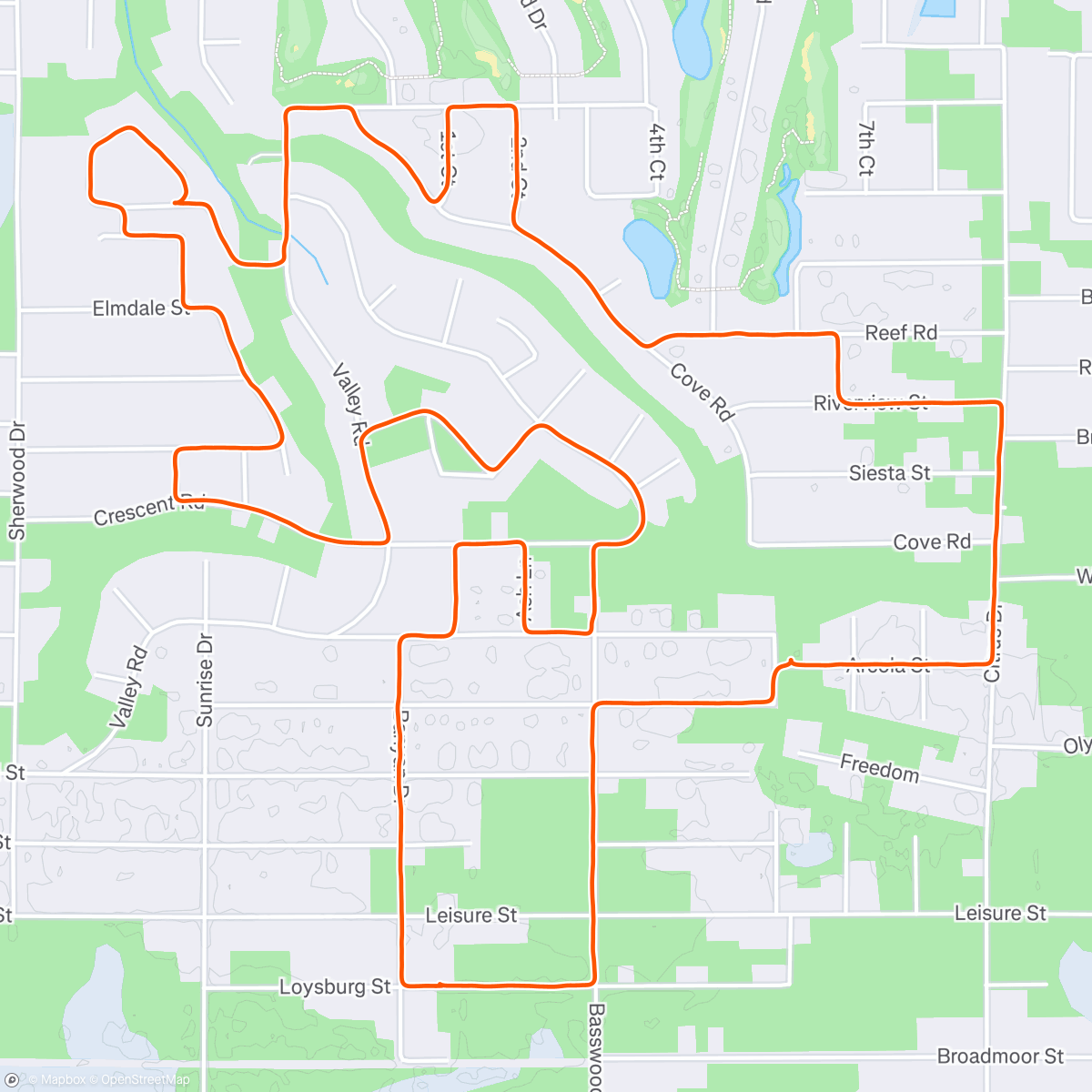 Map of the activity, Dragged my 🫏 outside for a run!