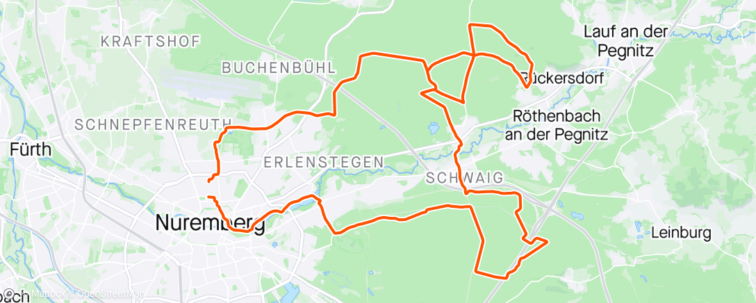 Mapa de la actividad (Radfahrt am Abend)