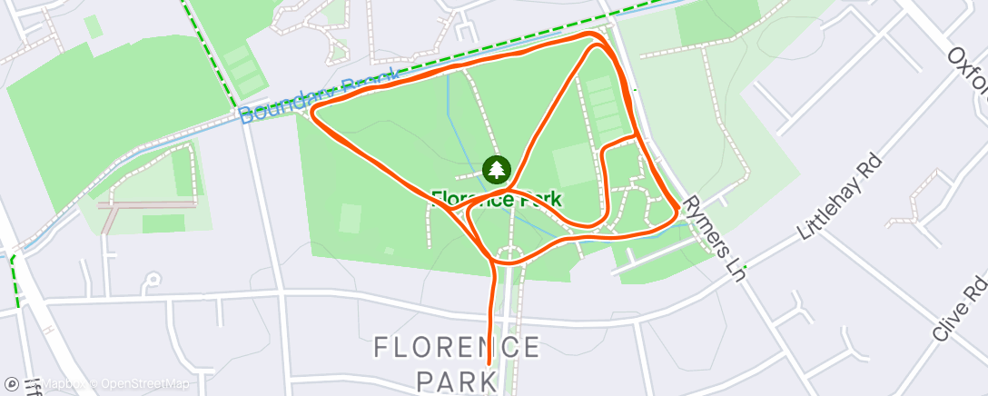 Map of the activity, FloPark 2.5k