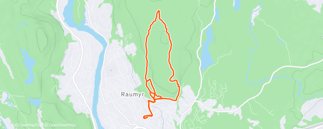 Map of the activity, Afternoon Trail Run