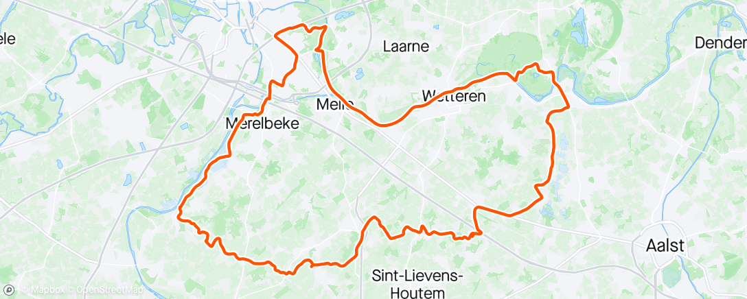 Map of the activity, Rit op de gravelbike