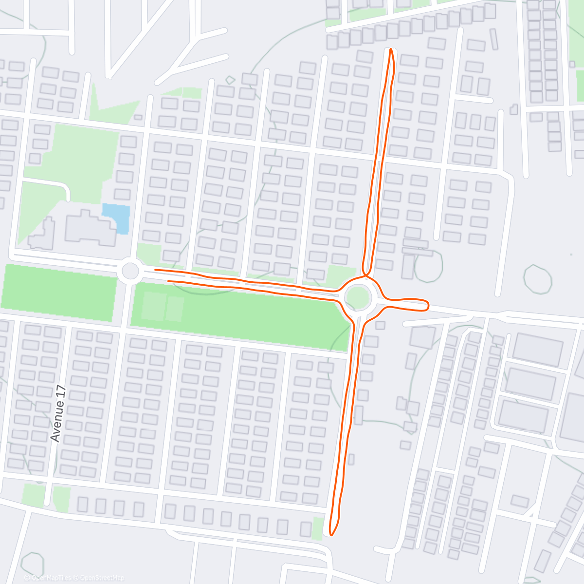 Map of the activity, Night Run