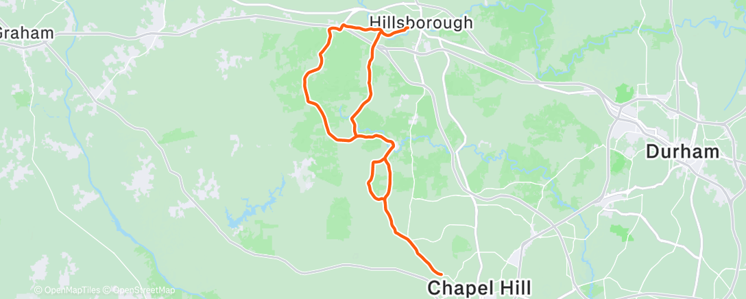 Mappa dell'attività Lunch Ride