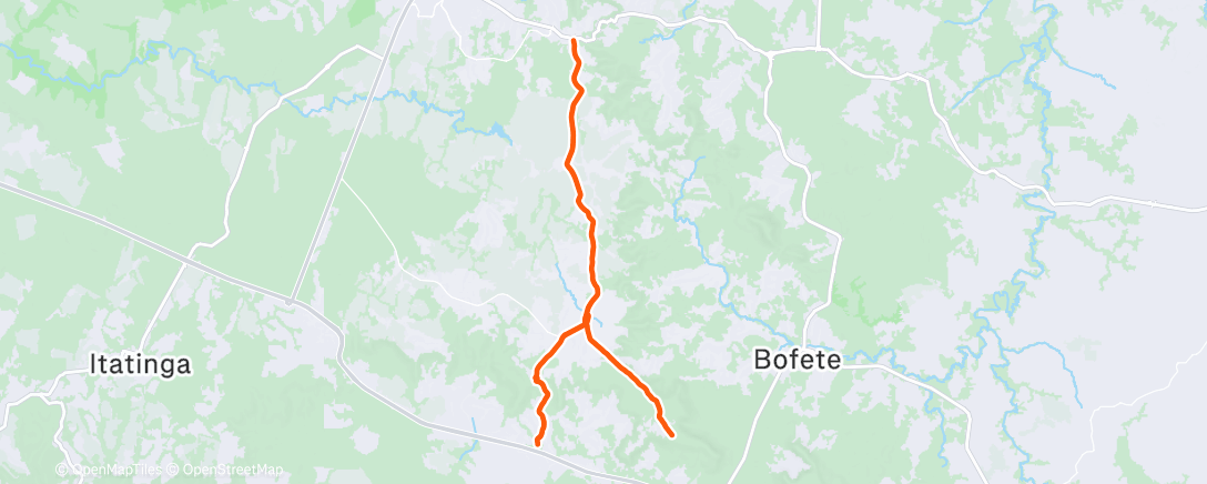 Map of the activity, Pedalada matinal