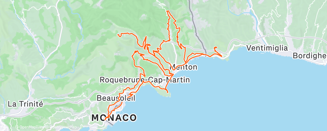 Mappa dell'attività Morning Ride