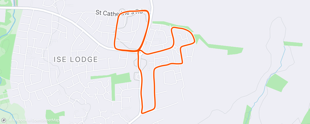 Map of the activity, Evening Run