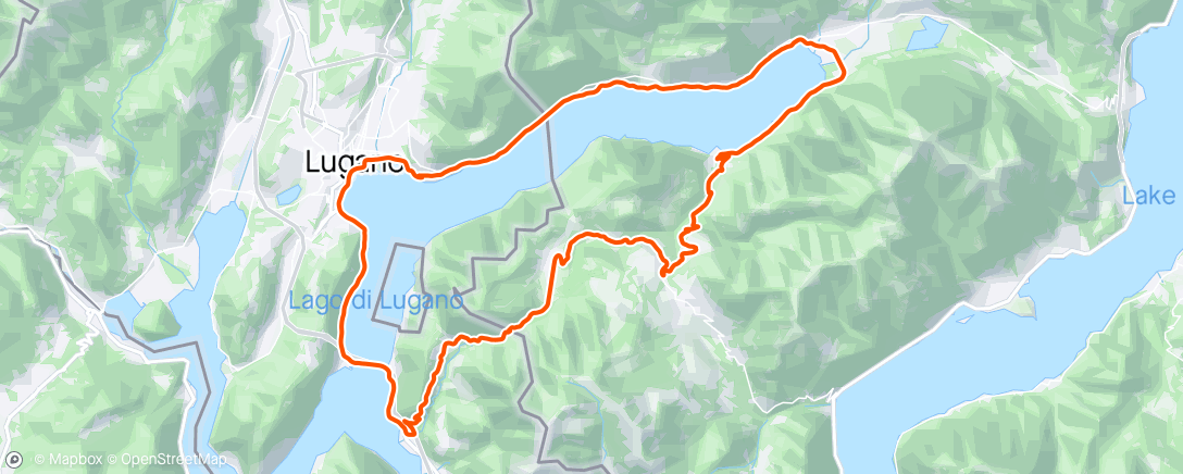 Map of the activity, Spitsuur in Lugano en daarna doorweekt…