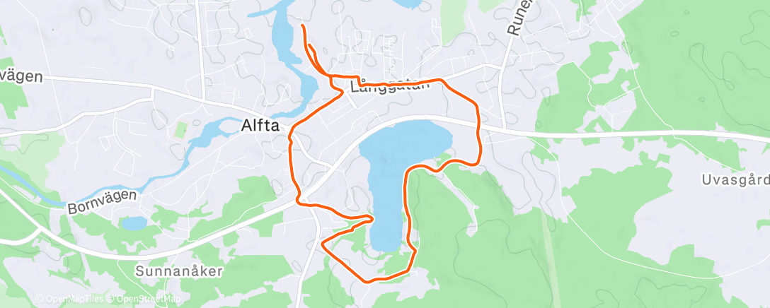 Map of the activity, Runt Kyrktjärn