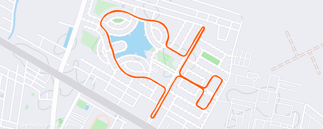 Map of the activity, Afternoon Run