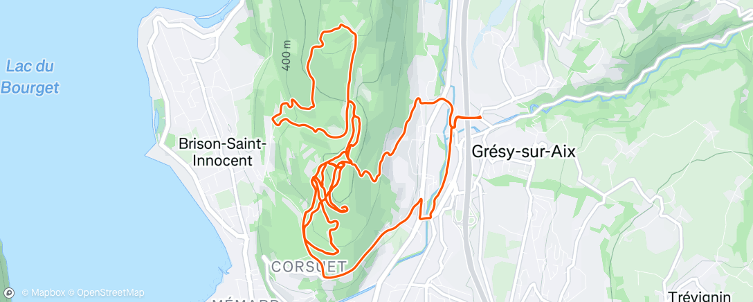 Map of the activity, Sortie vélo dans l'après-midi