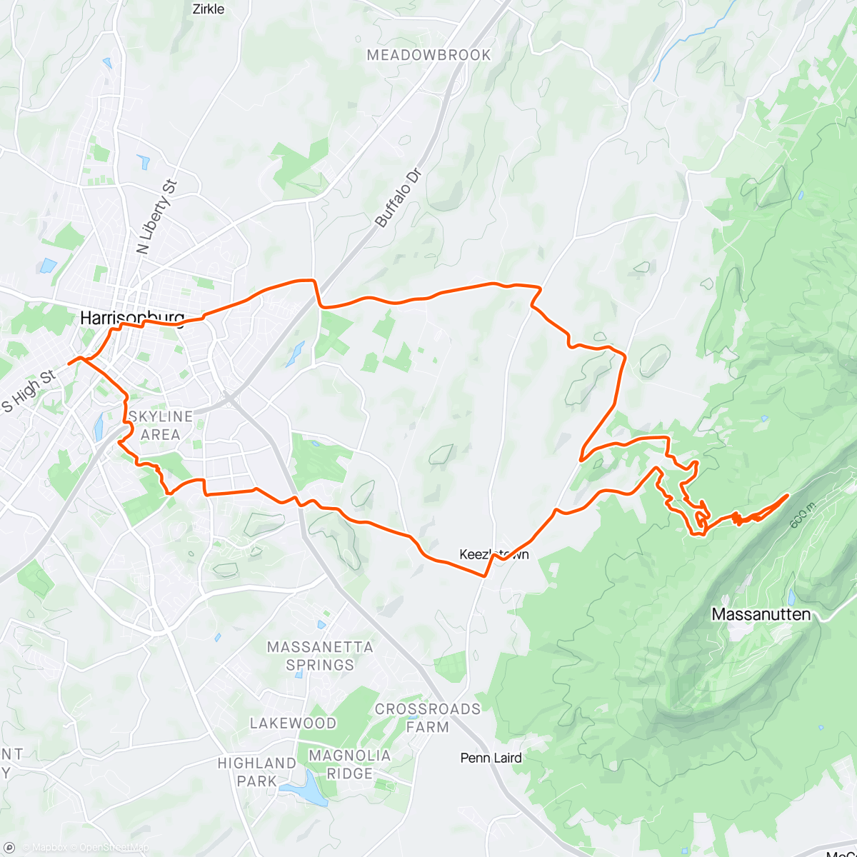 Map of the activity, New bike day 🤘