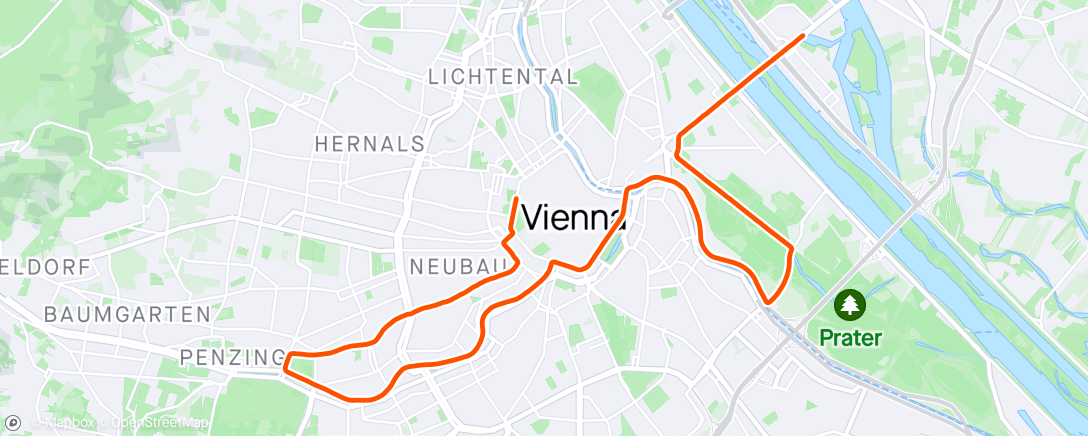 Map of the activity, Wien HM
