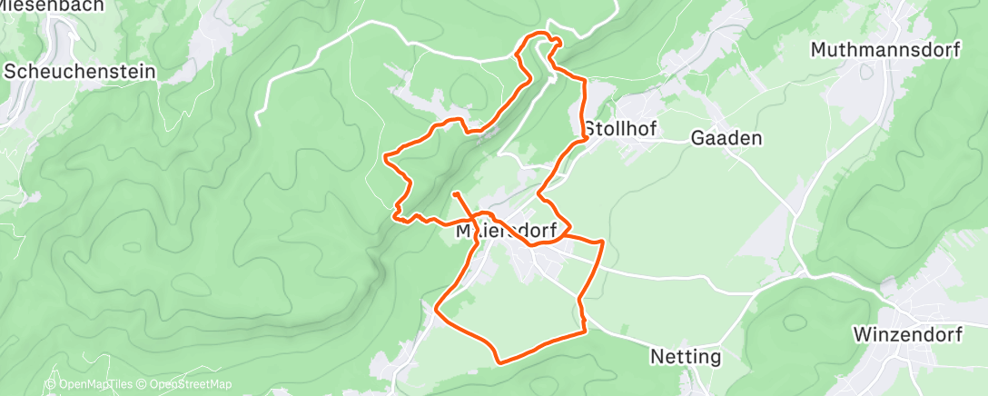 Mapa da atividade, Traillauf am Morgen