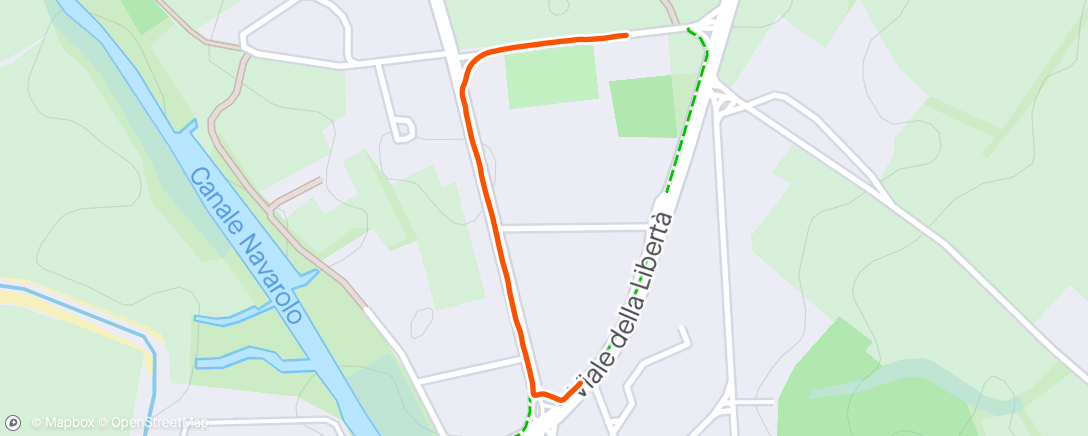 Mappa dell'attività Camminata serale