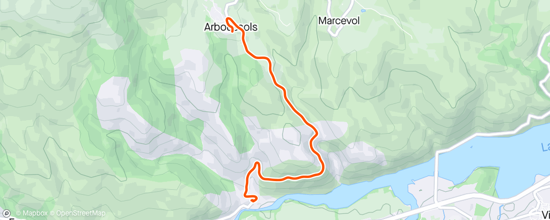 Map of the activity, Course à pied le midi 📉