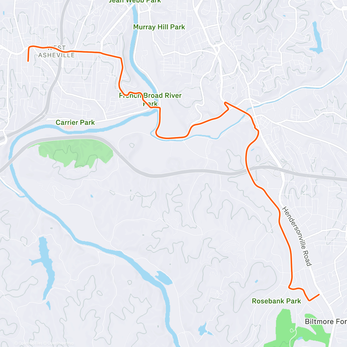 Карта физической активности (Afternoon E-Bike Ride)