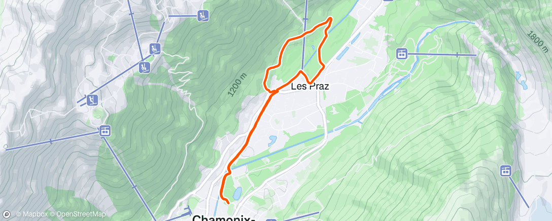 Map of the activity, Jogging with 5k pack