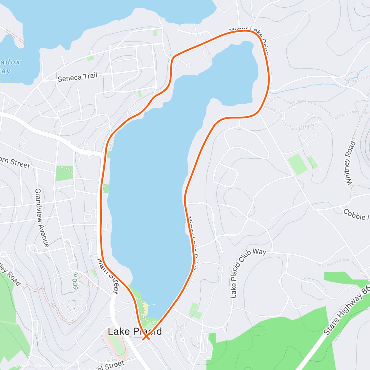 Карта физической активности (Mirror Lake)