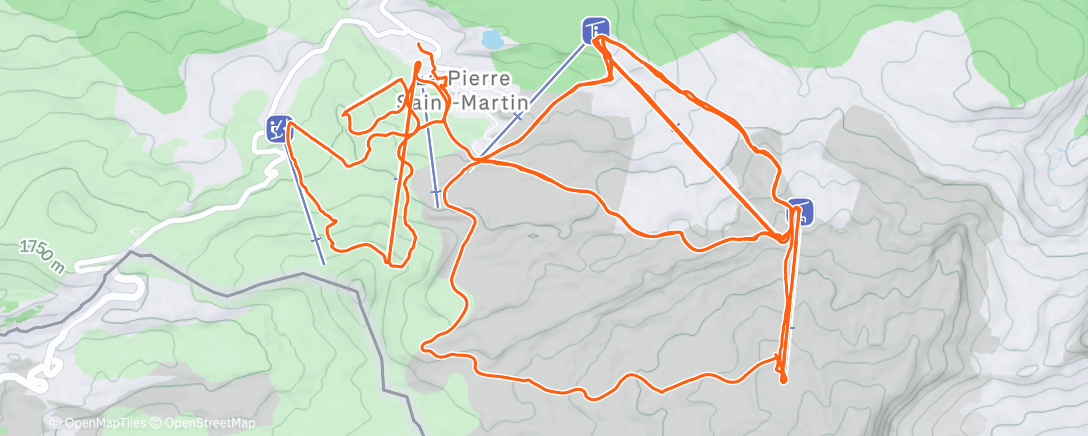 Map of the activity, Journée ski avec le Fraï