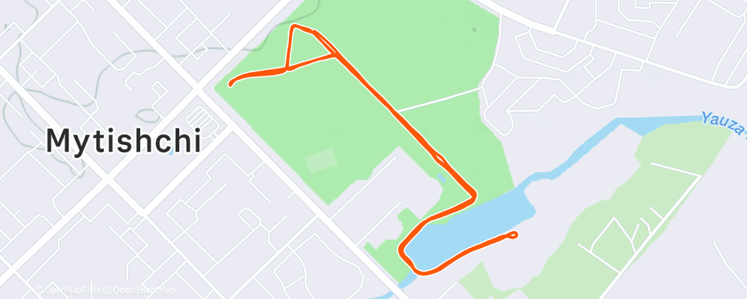 Map of the activity, Утренний забег