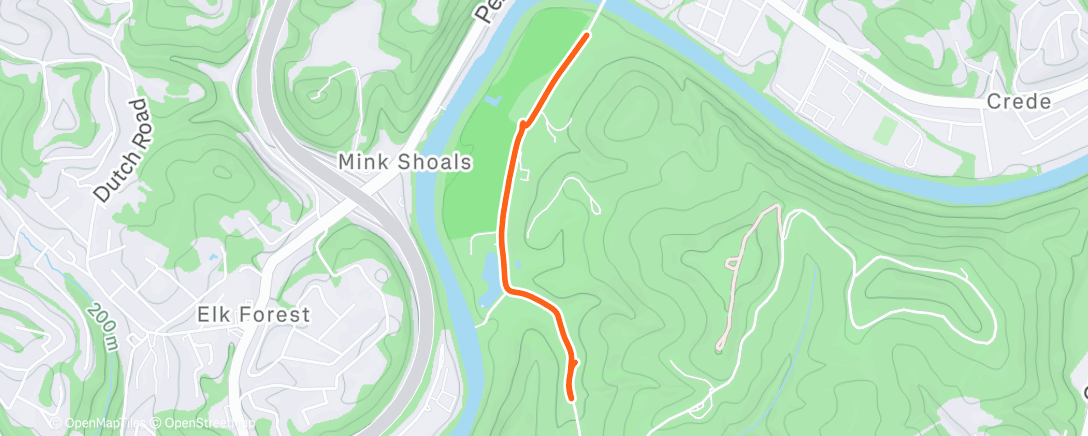 Map of the activity, Afternoon Walk