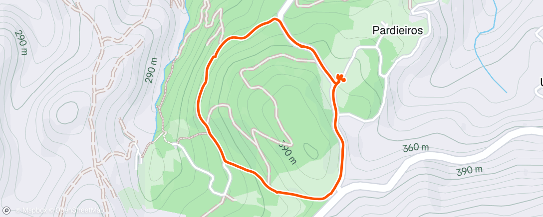 Map of the activity, Morning Hike
