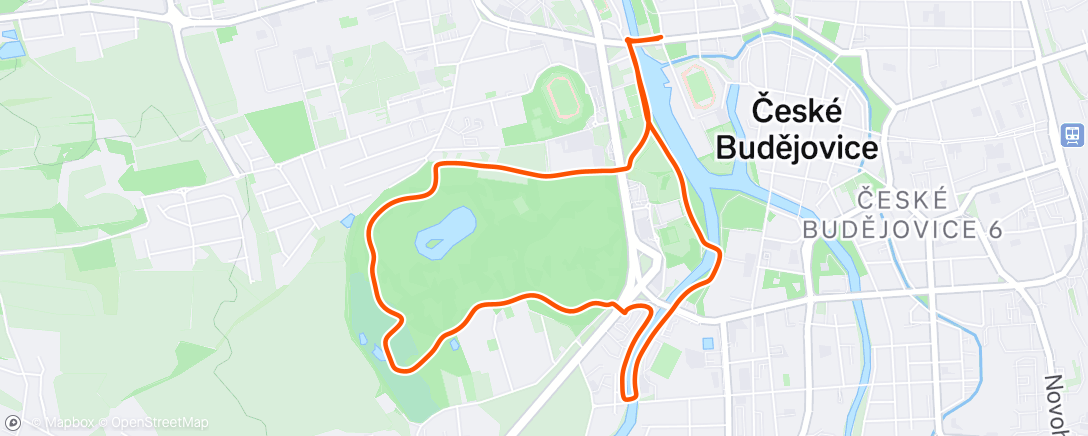 Map of the activity, Evening Run
