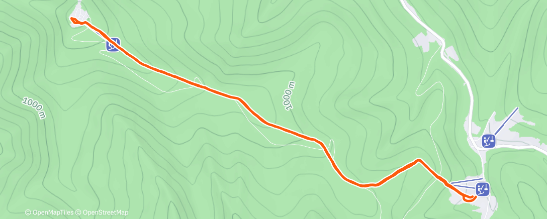 Map of the activity, Afternoon Hike
