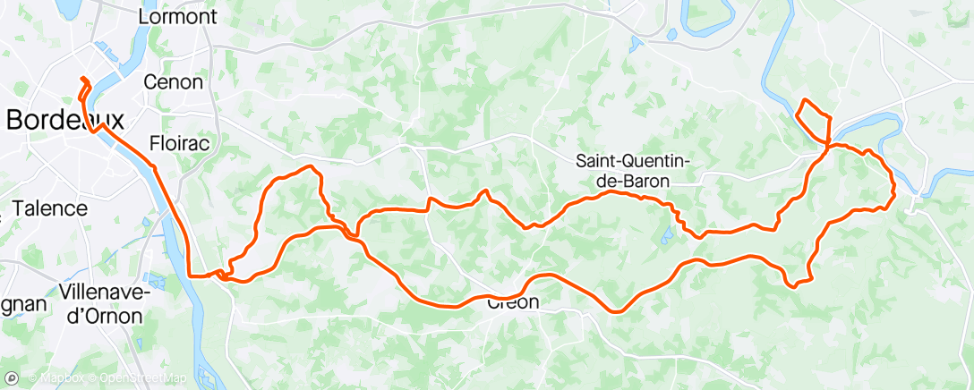 Map of the activity, Sortie vélo accompagnateur prépa BRM 200