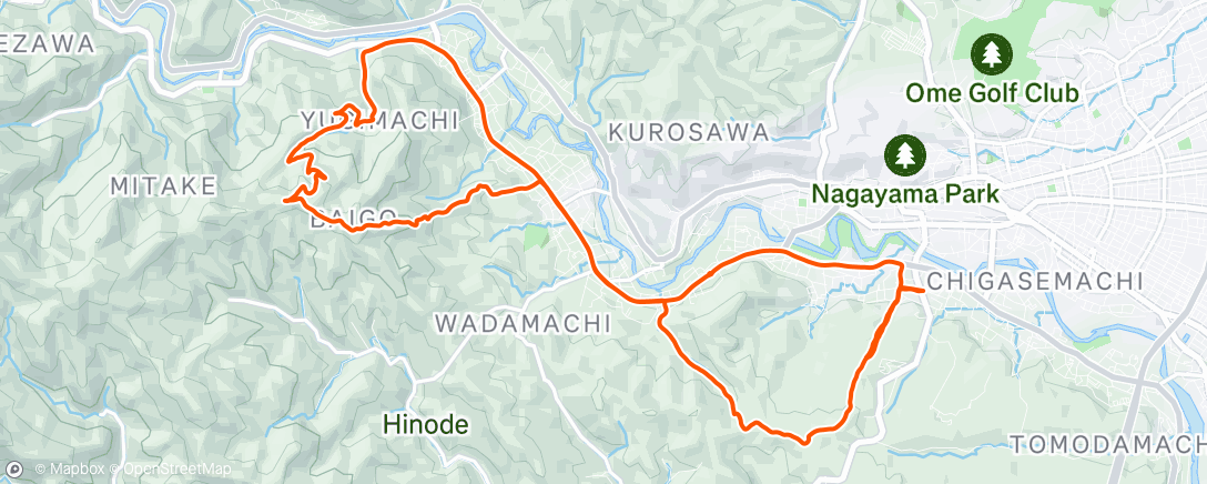 Map of the activity, 夕方のライド
