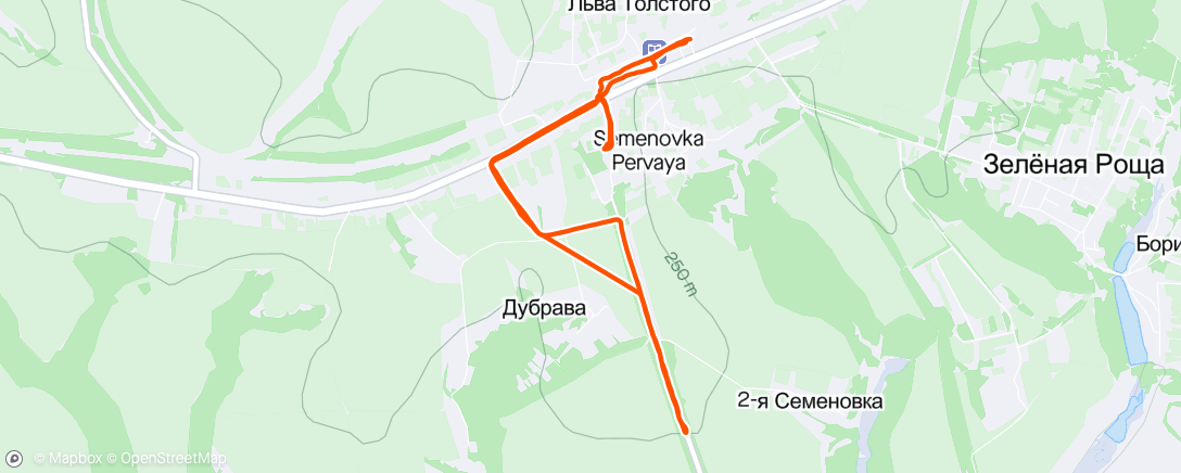 Mapa de la actividad (Дневной забег)
