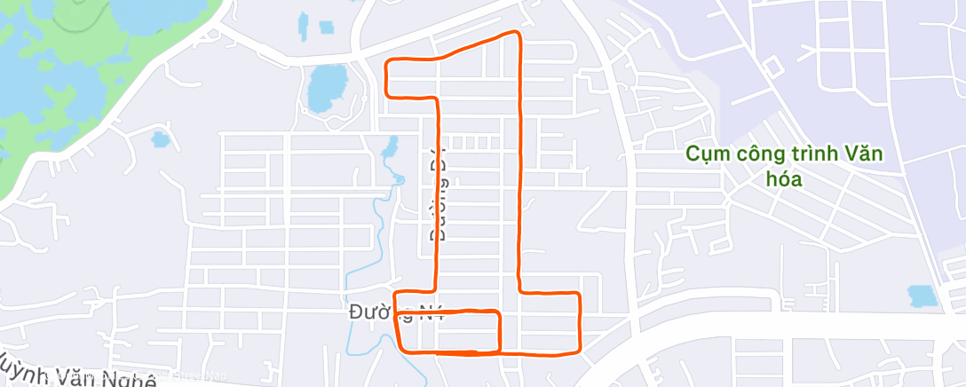 Map of the activity, Morning Run
