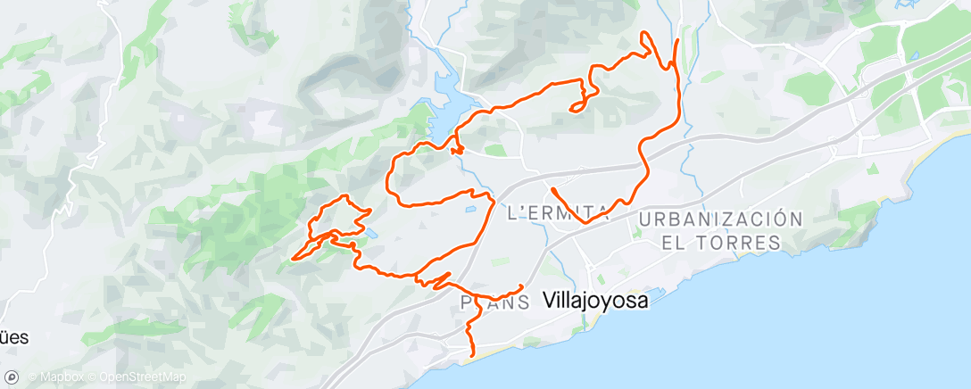 アクティビティ「Bicicleta de carretera」の地図