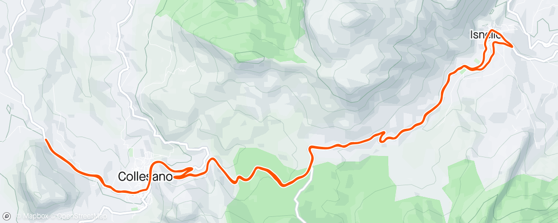 Map of the activity, Giro serale in solitaria
