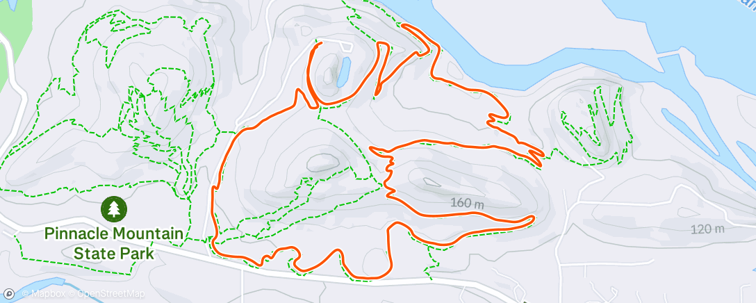 Map of the activity, Lunch Trail Run