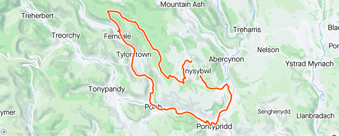 Map of the activity, First Strava recording for months.