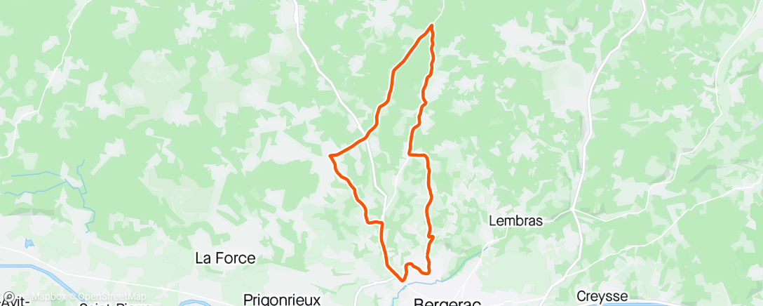 Mapa da atividade, Vélo dans l'après-midi