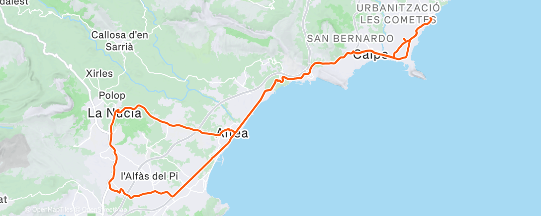 活动地图，Sortie vélo le matin