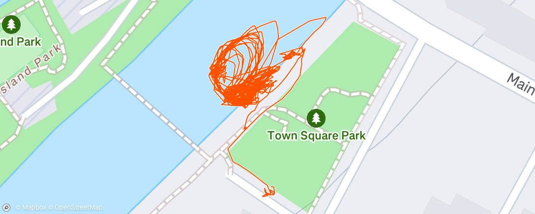 Map of the activity, Afternoon Kayaking