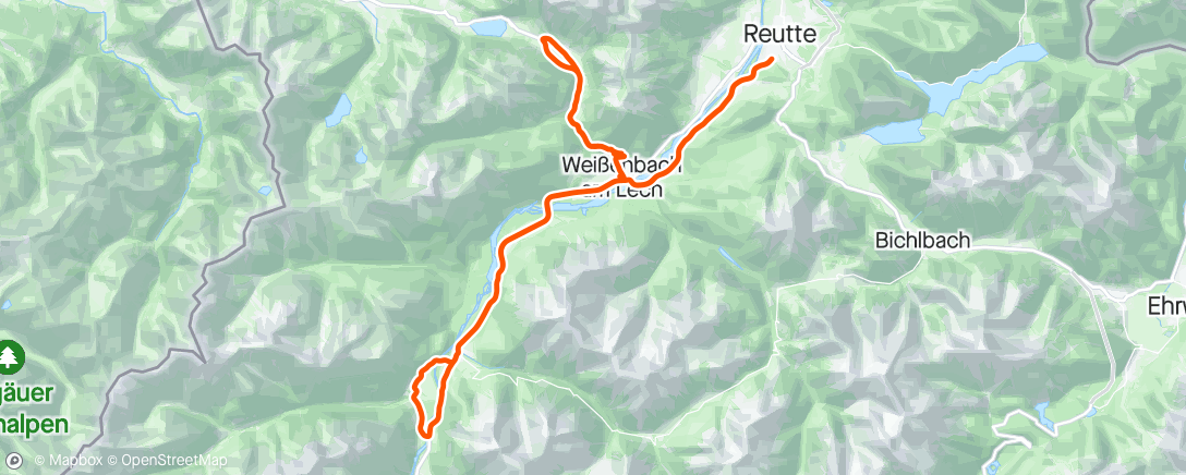 Map of the activity, Rund um Weißenbach