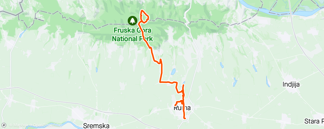 Mapa da atividade, #11 Jutarnja, venac šuma.