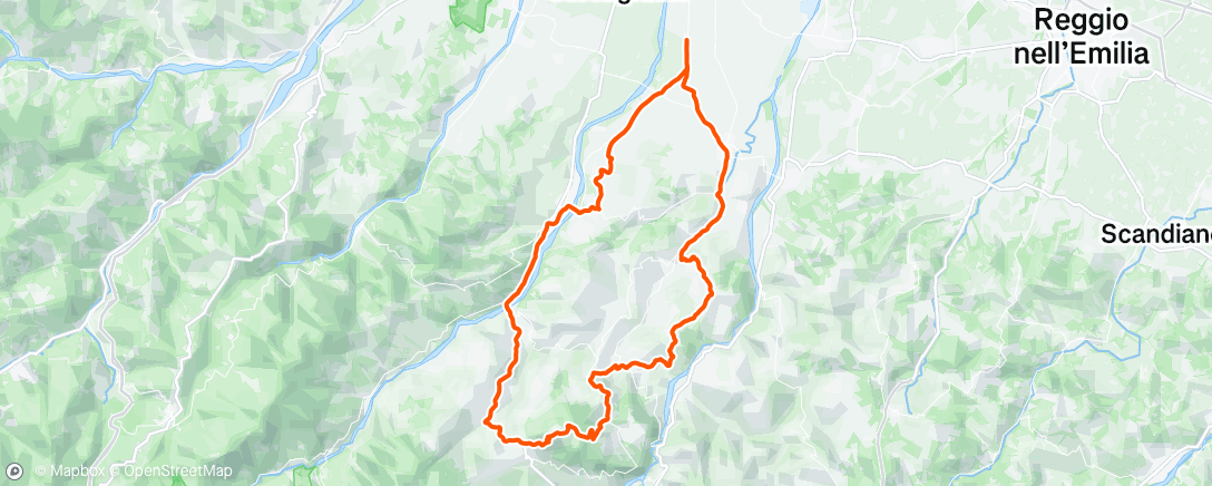 Map of the activity, Pedalata mattutina